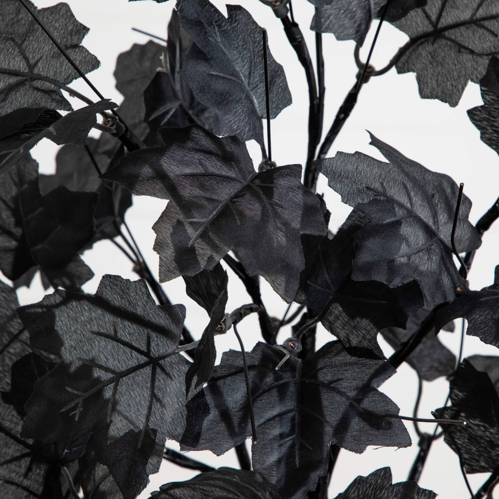 2ft. Pre-Lit Artificial Halloween Black Maple Tree with 24 Orange & Purple LED Lights